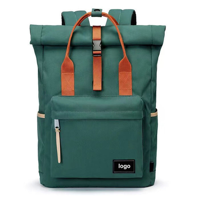 Zielony plecak podróżny na laptopa 42 cm Rozszerzany plecak na kółkach Oxford OEM