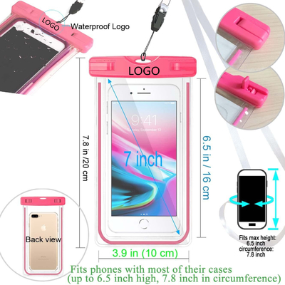 Kolorowe wodoodporne etui do pływania Pvc wodoodporna torba na telefon 6,5 cala