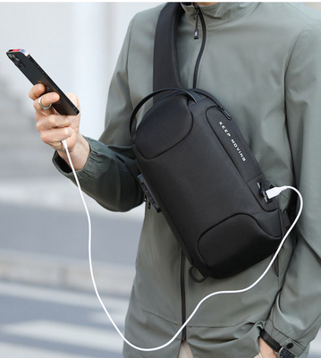 Anti Theft Crossbody Sling Bag Cross Shoulder Sling Bag USB Męska torba na klatkę piersiową