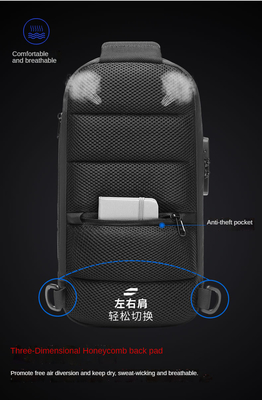 Anti Theft Crossbody Sling Bag Cross Shoulder Sling Bag USB Męska torba na klatkę piersiową