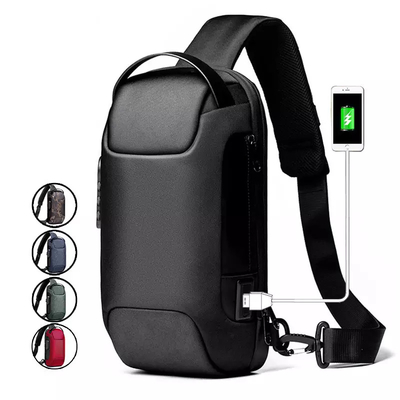 Anti Theft Crossbody Sling Bag Cross Shoulder Sling Bag USB Męska torba na klatkę piersiową