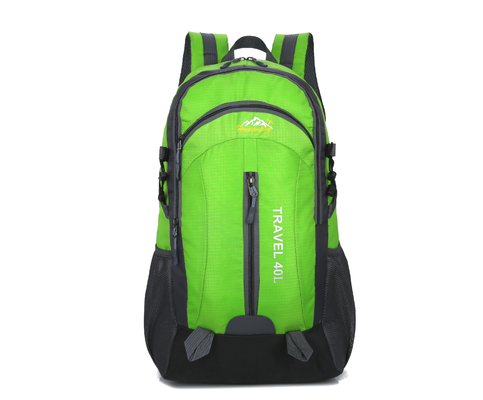 Pomarańczowy wodoodporny plecak 40L 55 cm Plecak podróżny na kemping z otworem do ładowania USB