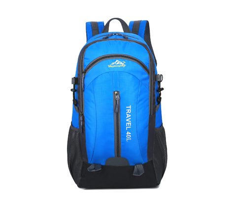 Pomarańczowy wodoodporny plecak 40L 55 cm Plecak podróżny na kemping z otworem do ładowania USB