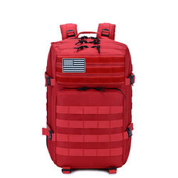 Czerwony poliester Tactical Travel Plecak na laptopa 45L Outdoor Military Backpack
