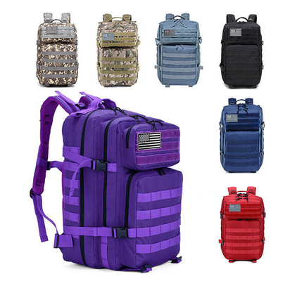 Czerwony poliester Tactical Travel Plecak na laptopa 45L Outdoor Military Backpack