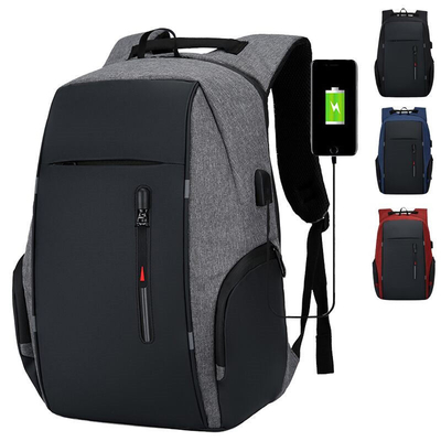 Czarny 17-calowy biznesowy plecak na laptopa Wodoodporna torba na komputer z USB