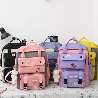 Student Canvas 4 In 1 Backpack Sets Zestaw tornister szkolny dla dziewczynek dla chłopców