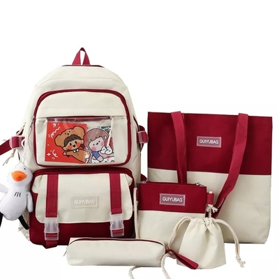 OEM 1,35-calowy zestaw szkolny dla dziewcząt o dużej pojemności Plecak 5 w 1 Sling Pencil Bag