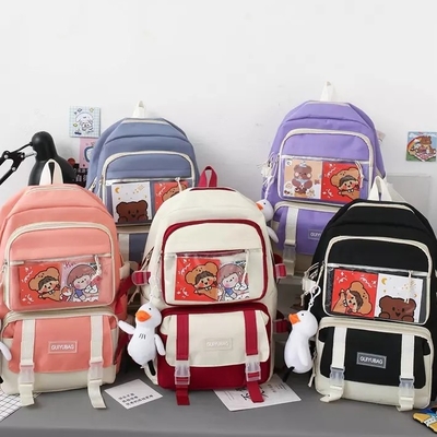 OEM 1,35-calowy zestaw szkolny dla dziewcząt o dużej pojemności Plecak 5 w 1 Sling Pencil Bag