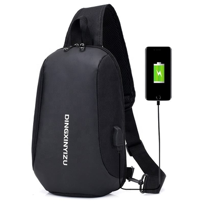 4,2L czarna nylonowa torba na ramię ODM Sling Chest Crossbody Torba wielofunkcyjna wodoodporna