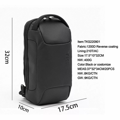 Plecak na laptopa 1200d z odwróconą powłoką Odm Leisure Cross Body Shoulder Bag