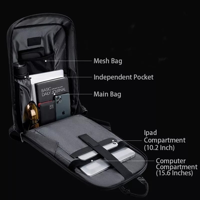 EVA Hard Case Wodoodporny plecak biznesowy z portem ładowania USB Poliester
