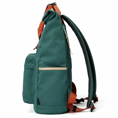 Zielony plecak podróżny na laptopa 42 cm Rozszerzany plecak na kółkach Oxford OEM