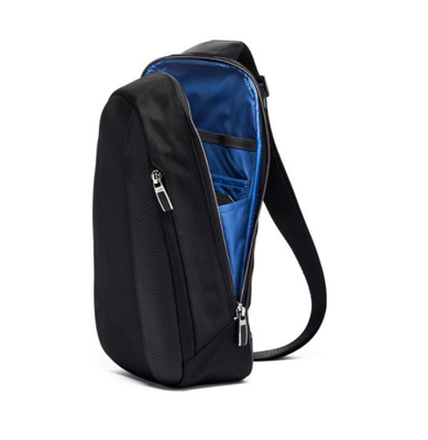 Czarna stylowa torba na talię Torba na ramię Crossbody Torba na klatkę piersiową na siłownię podróżną Wodoodporna