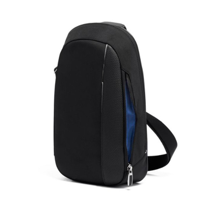 Czarna stylowa torba na talię Torba na ramię Crossbody Torba na klatkę piersiową na siłownię podróżną Wodoodporna