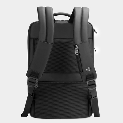 Modna teczka biurowa dla mężczyzn Business Travel Laptop Full Open RFID Black