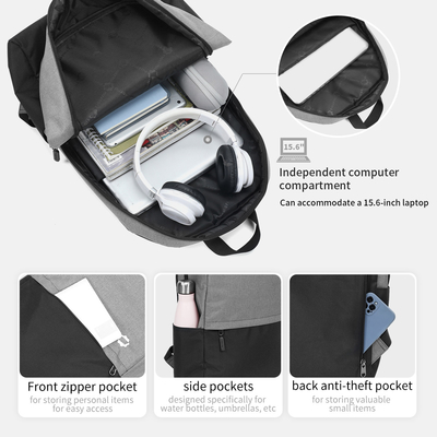 300D Snowflake PVC Podróżny plecak na laptopa Wodoodporny 15,6 cali Lekki na co dzień