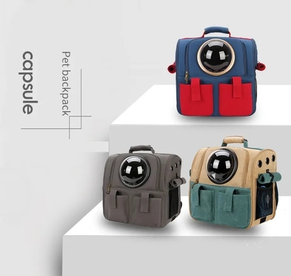Przenośna torba transportowa dla zwierząt Przezroczysta kapsułka Oddychająca torba podróżna Parrot Cat Dog Bird Backpack